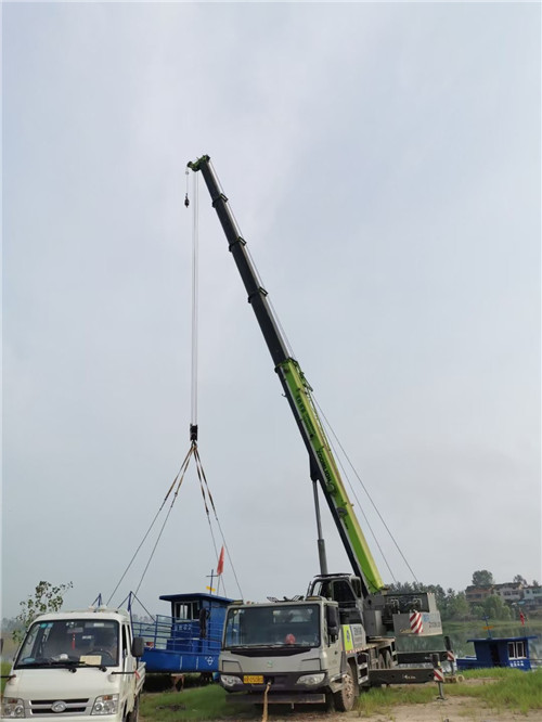 炎陵县桥梁建设吊装案例